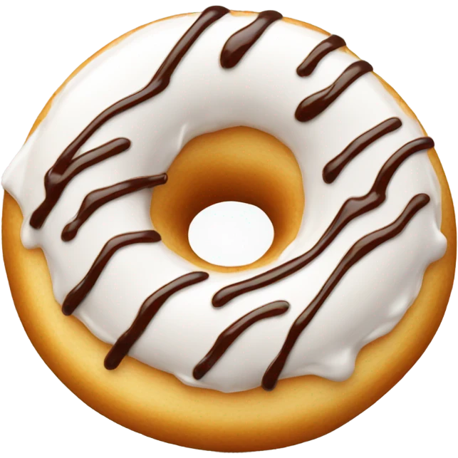 Caramel drizzle white donut emoji