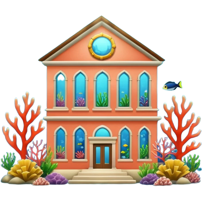 a building underwater emoji