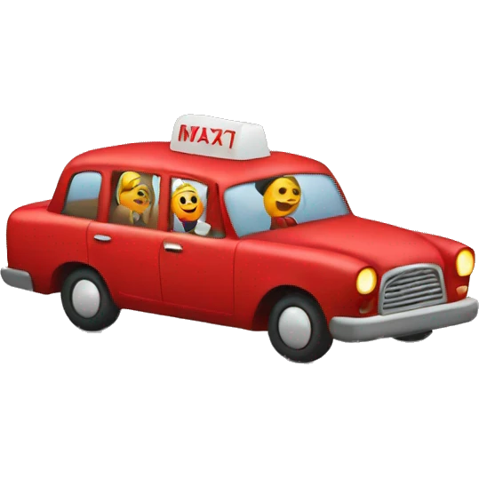 Red taxi emoji