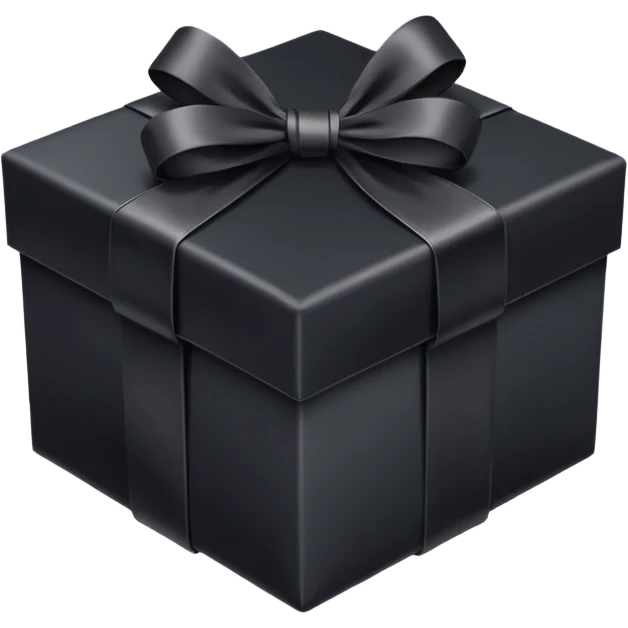 black gift box emoji