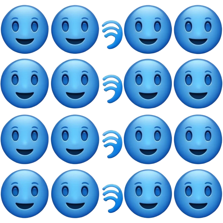 Blue emojis emoji