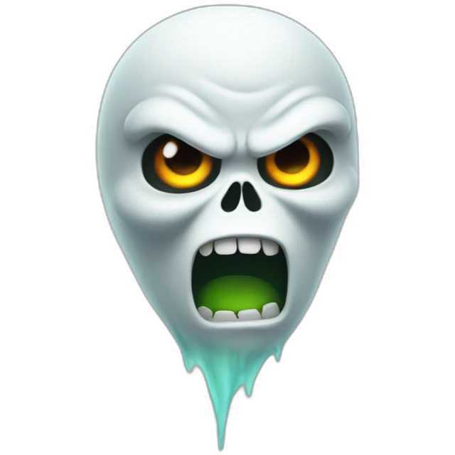 Very angry ghost emoji