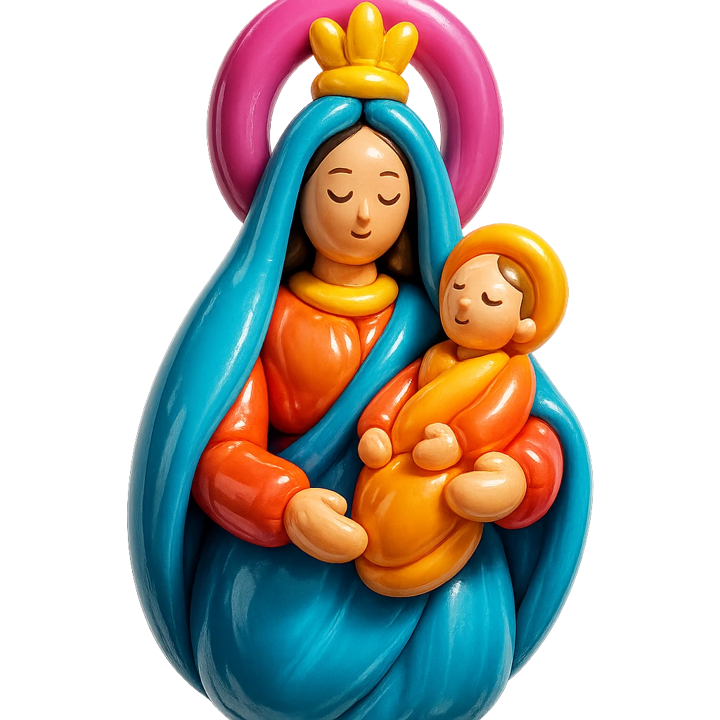 Nossa Senhora da Abadia, balloon style, inflatable and fun appearance emoji