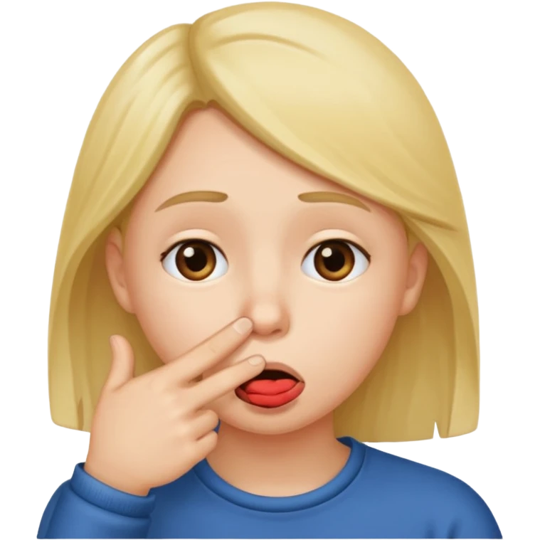 emoji imbarazzata con dito in bocca emoji