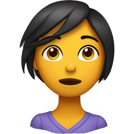 Chica peli negra durmiendo  emoji