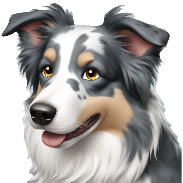 Blue Merle Border Collie  emoji