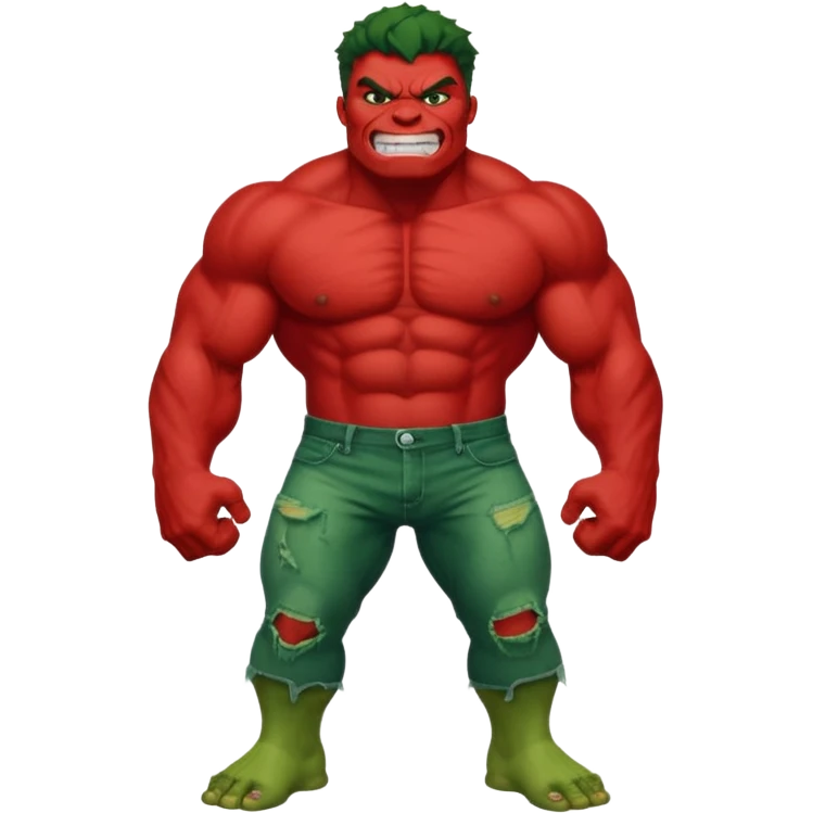 hulk vermelho sorindo emoji