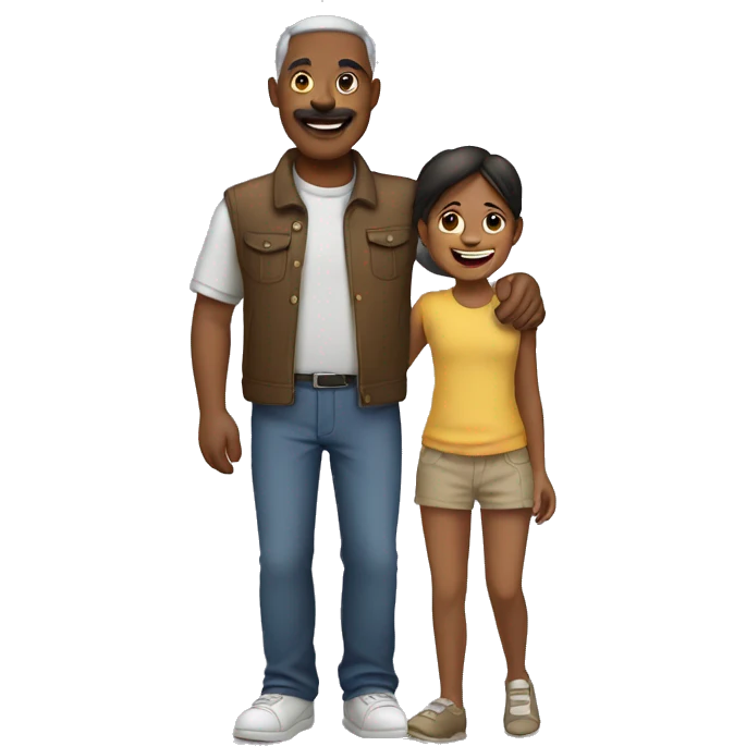 Papá con hija  emoji