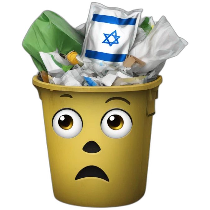 Israel in trash emoji