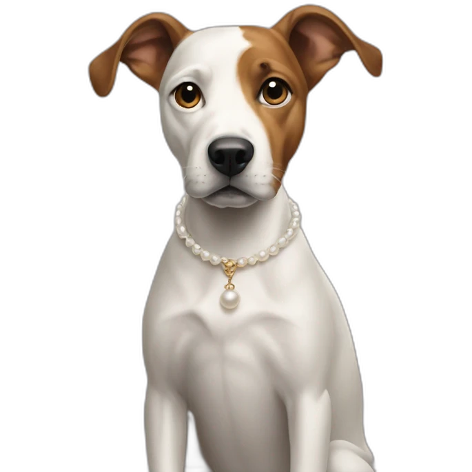 dog a swith a pearl earring emoji