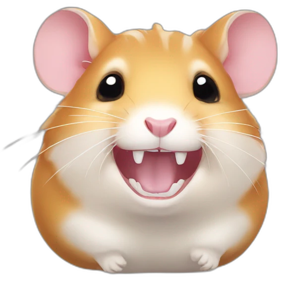 Hamster with teeth out emoji