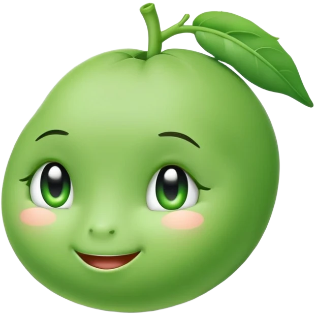 winking cute green pea with airpods emoji
