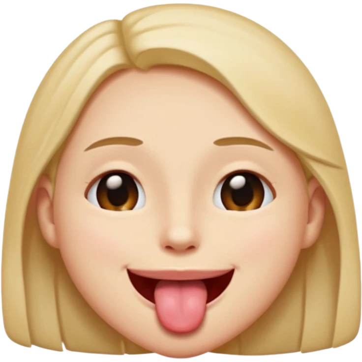 Eyes tightly closed like 😵 and tongue out like 😝 emoji