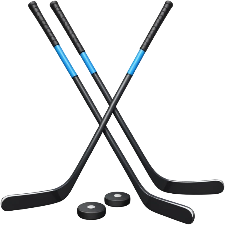 two hockey sticks crossing and a puck like the original apple hockey stick emoji emoji