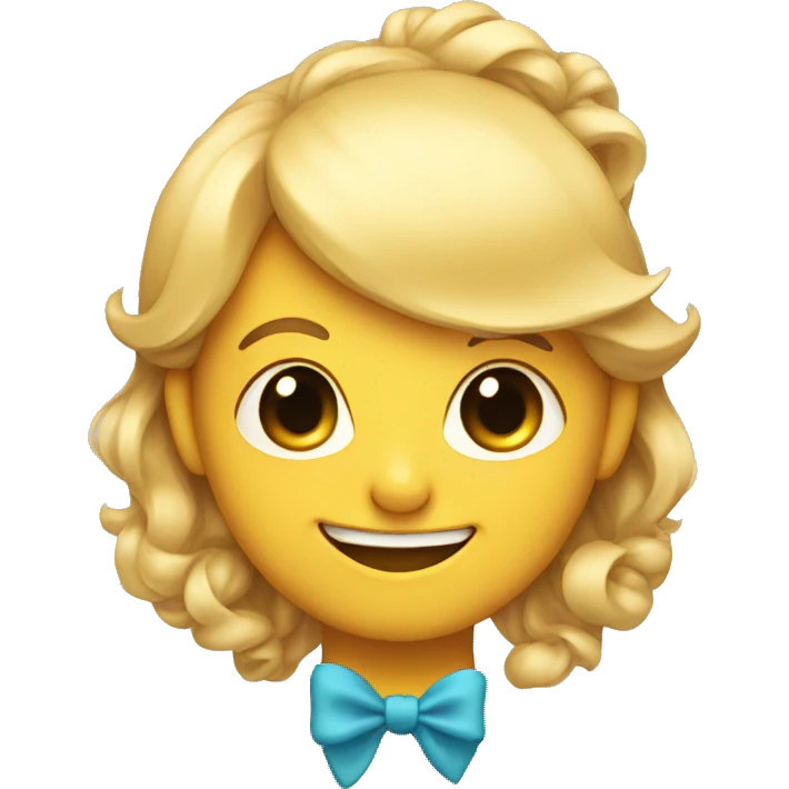 Smile with bow emoji