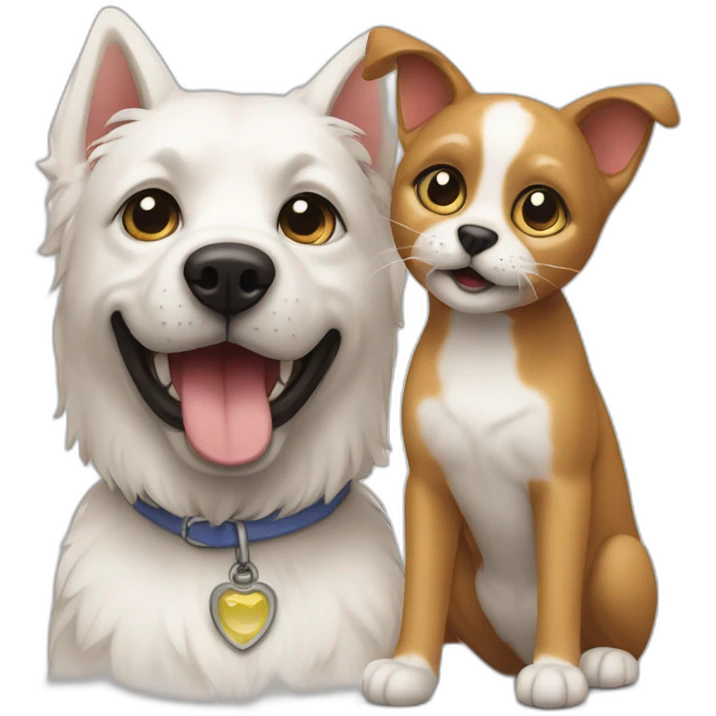 chien et chat emoji
