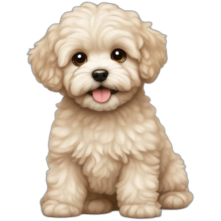 Cute maltipoo boy emoji
