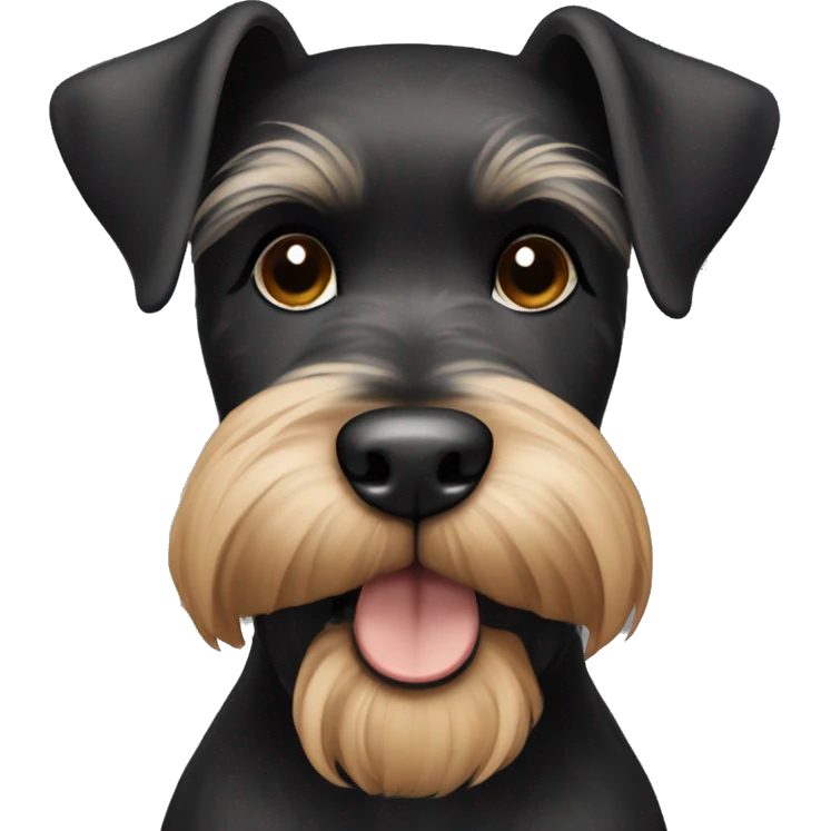 Black Schnauzer light brown around mouth emoji
