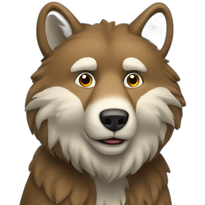 Ours sur un loup emoji
