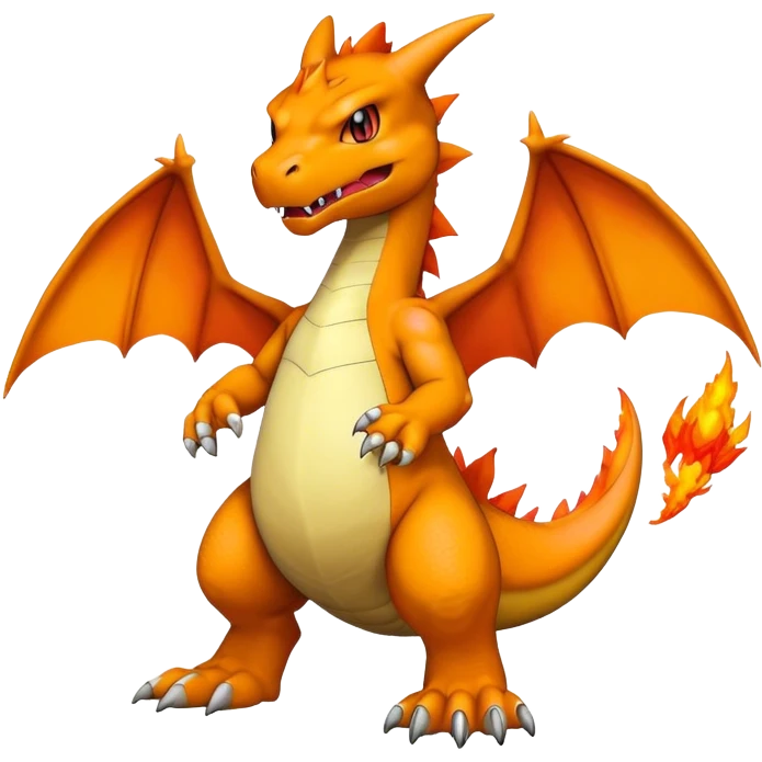 Cool edgy Agumon-Charizard-Digimon, full body  emoji