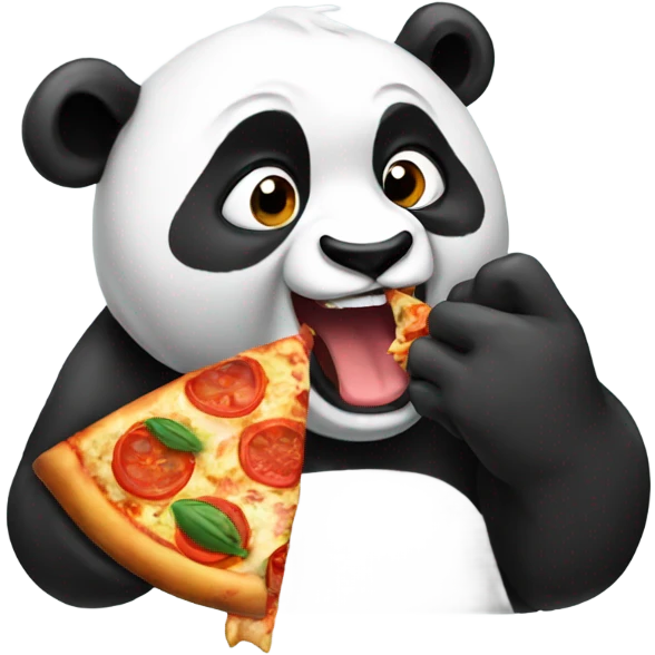 panda eating pizza emoji