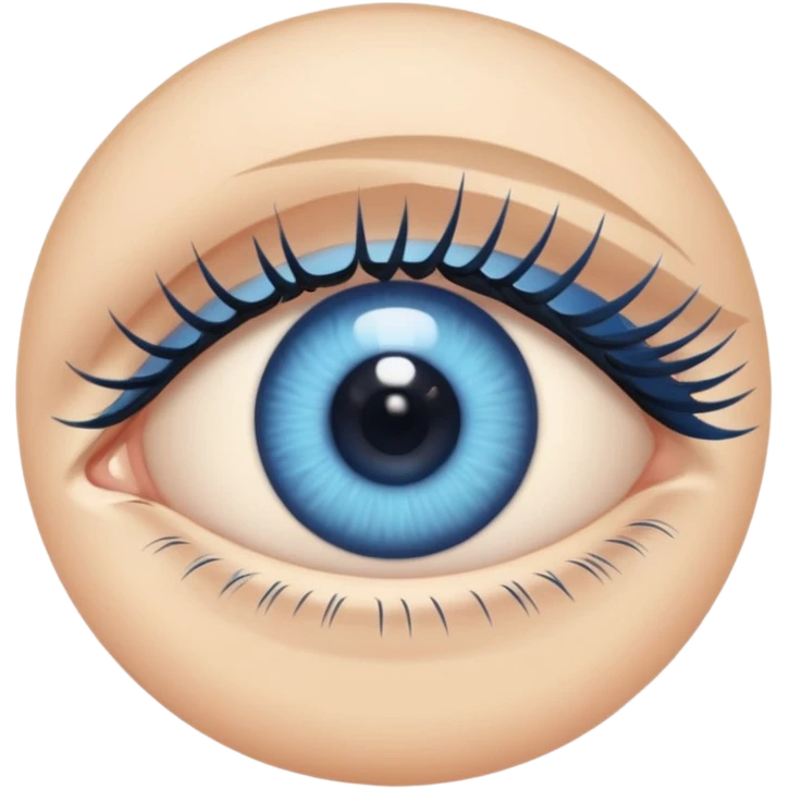 Blue eye with eyelashes emoji