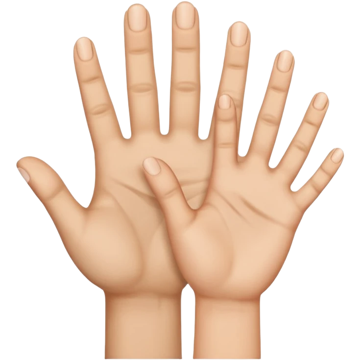 hand from the top with five fingers, make women and men hands emoji