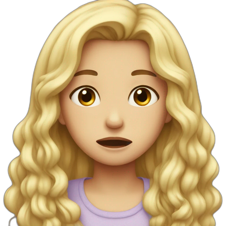 Girl crying emoji