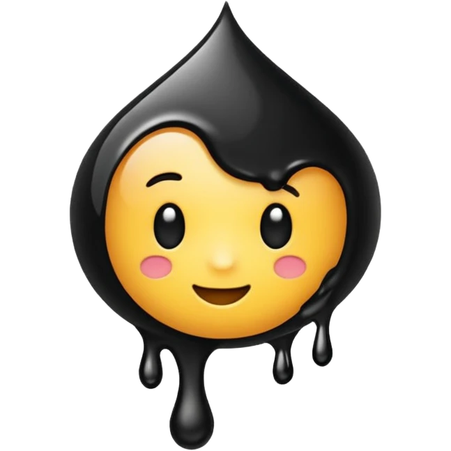 black ink spill emoji