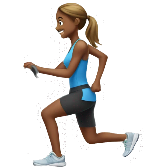 girl doing stairmaster emoji