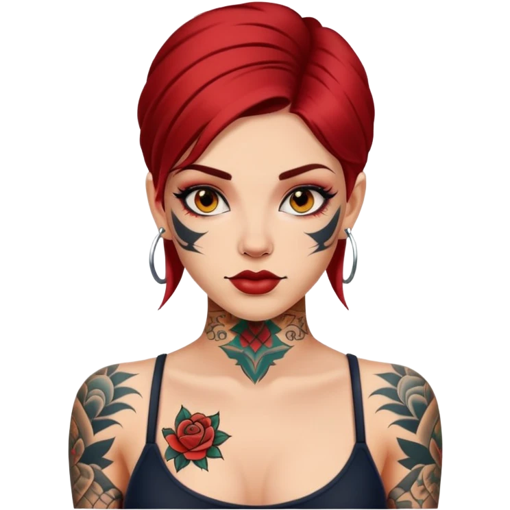 body tattoos, beautiful woman emoji