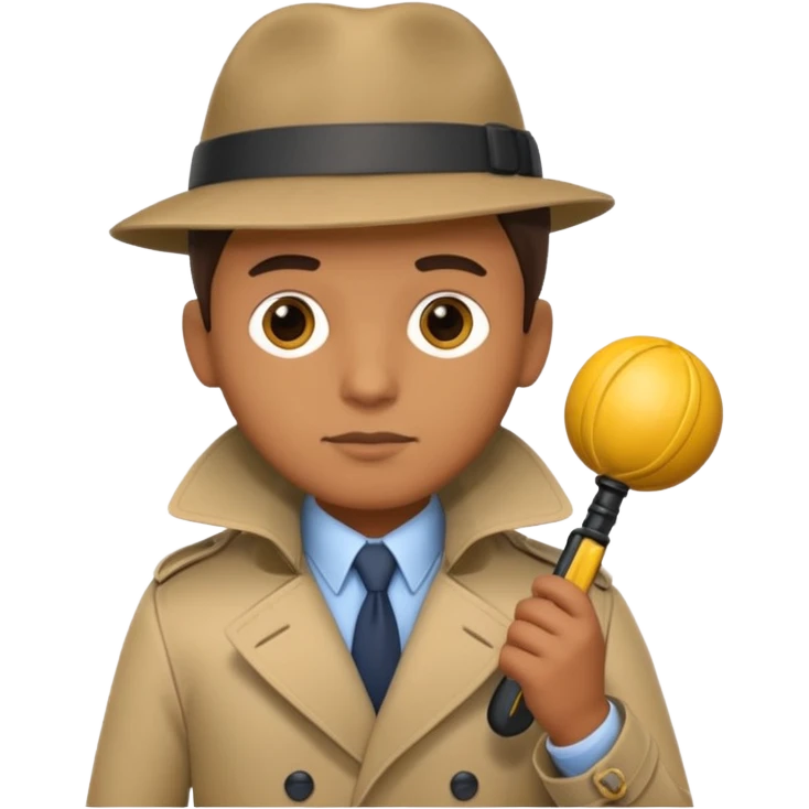 Detective  with toy  emoji