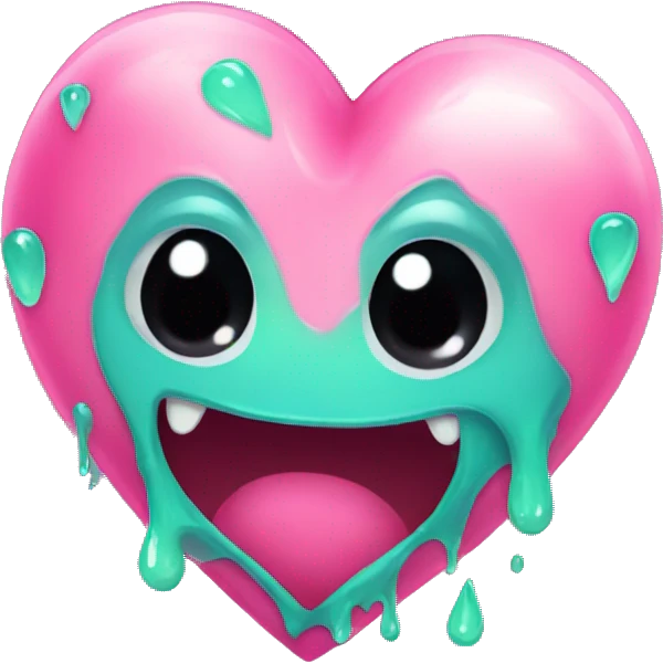 fantasy slime cute heart emoji