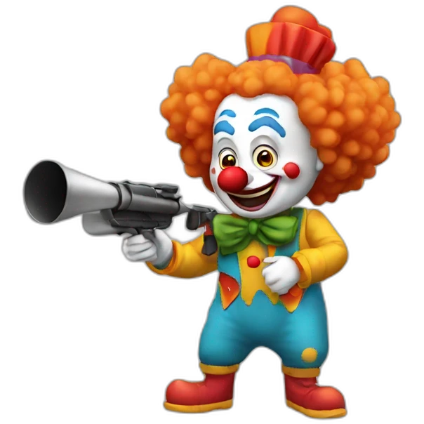 Clown firing emoji