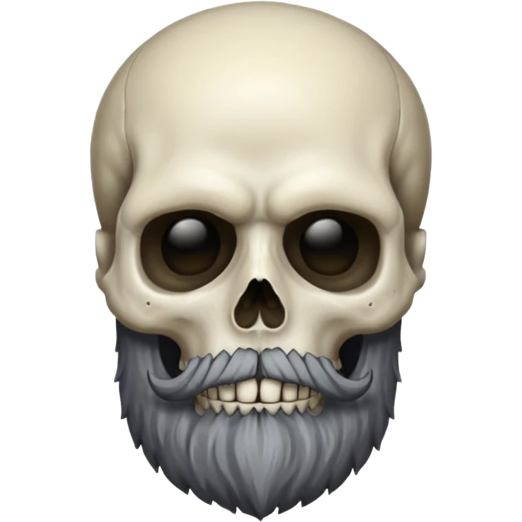 A beard skull emoji