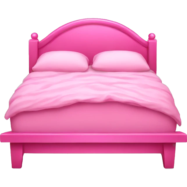 Pink glossy bed emoji