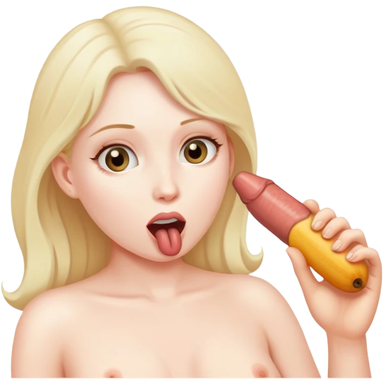 голая девушка сосет член у мужчины emoji
