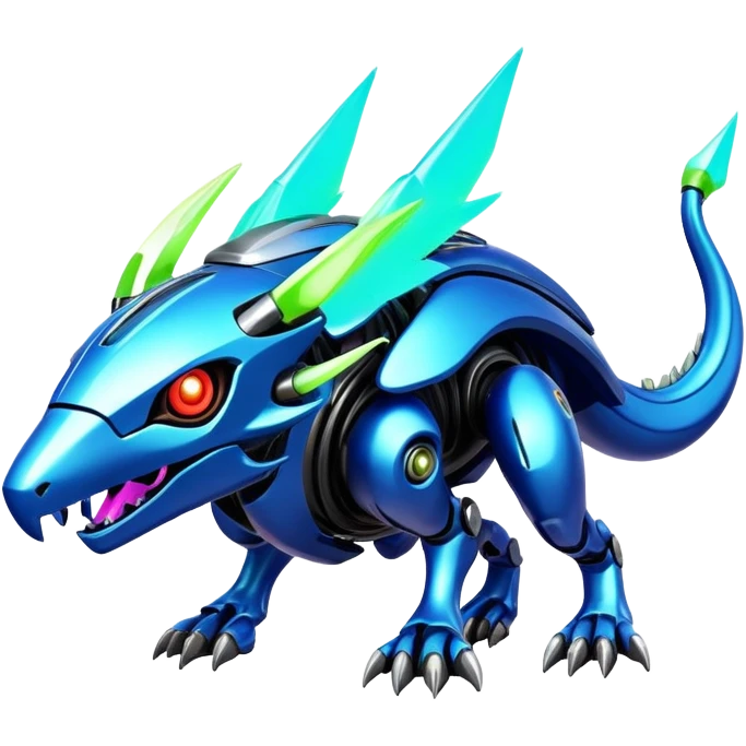  exotic futuristic modern cyber-Fakémon-Digimon-Vernid-creature emoji