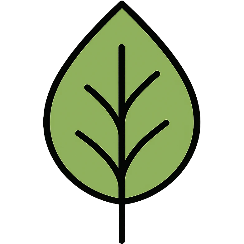 Minimalist elegant leaf logo with clean lines, representing a corporate environmental commitment, professional and sophisticated emoji