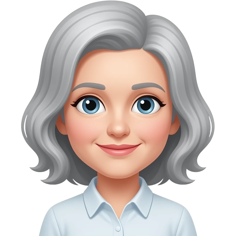Very kind and loving with grey Vintage hair emoji