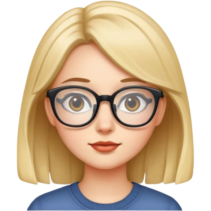 girl with galsses emoji