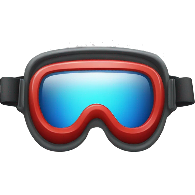 goggles with red frame，wing-inspired emoji