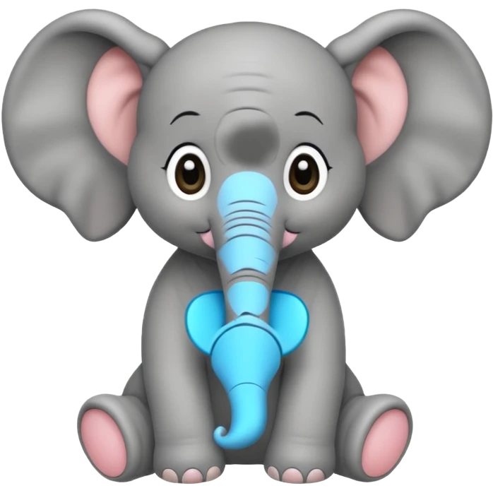 Baby elephant sitting emoji