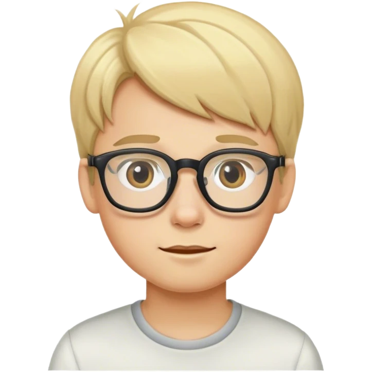 blonde boy with glasses emoji