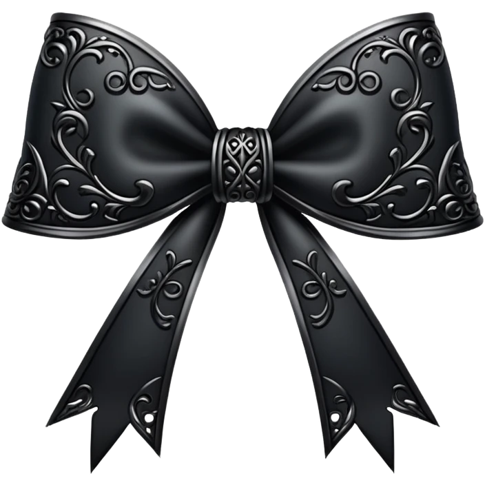 Gothic bow emoji