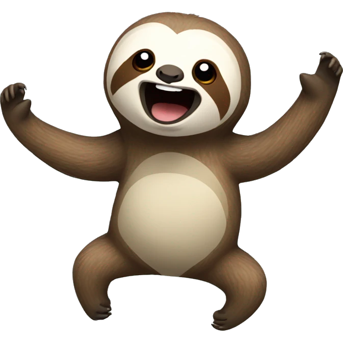 Excited sloth emoji