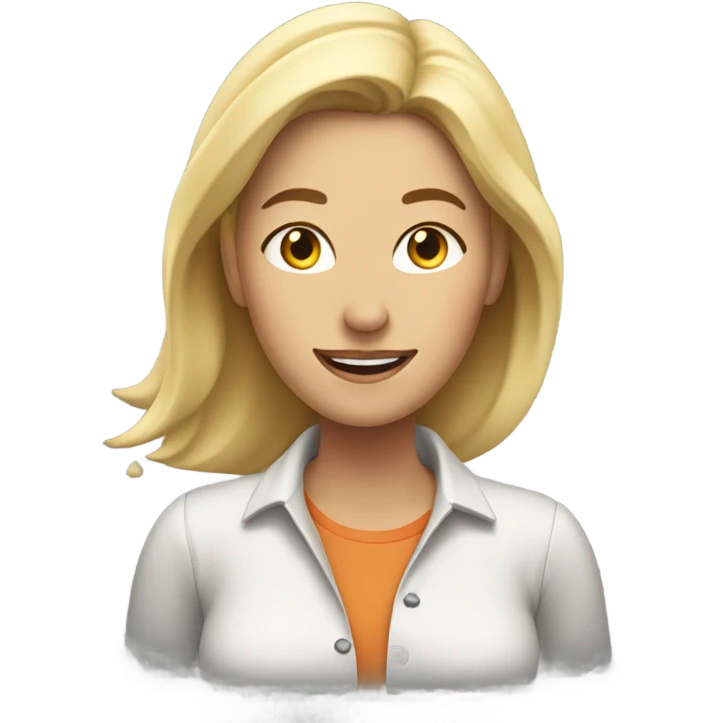 Woman blonde Monday morning  emoji