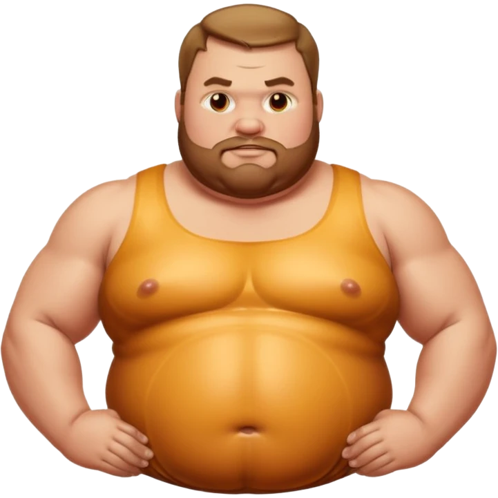Fat guy oiled up emoji