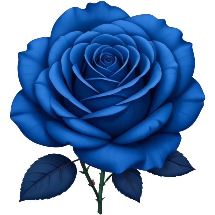 rose shape flower, no stem, now make it a vibrant darker blue color emoji