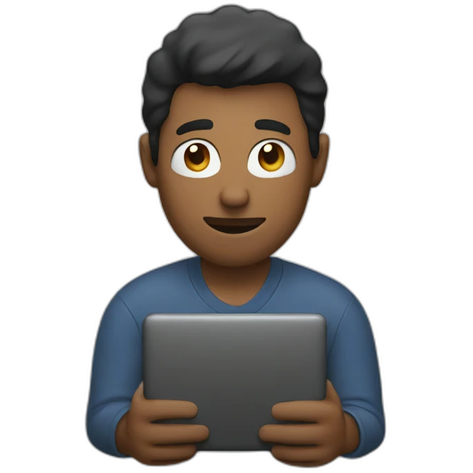 man watching a video emoji